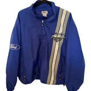 Racing Champions Royal Blue Racing Stripe Windbreaker Jacket